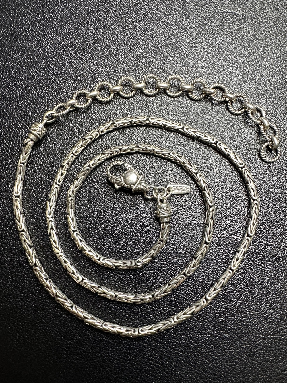 SARDA 24” Bali 925 Sterling Silver Byzantine Statement Necklace